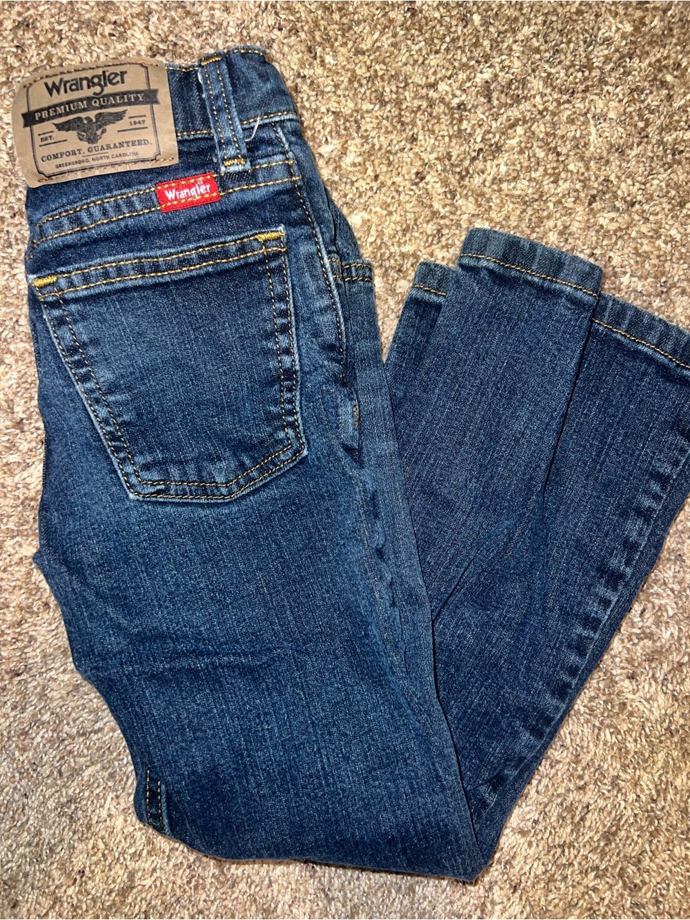 Wrangler Kids Youth Denim Jeans 6 Slim Carhartt Levi’s Cotton Western
